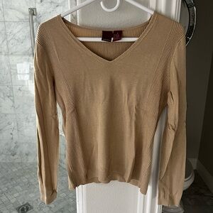 CLEARANCE Women’s Size Small Tan Merona V-Neck Sweater